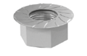 K2 Hexagon Flange nut with serration M10, DIN 6923